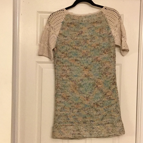 Vertigo Paris Vintage Sweater w/ Partially Crocheted Front & Sleeves - Picture 4 of 6